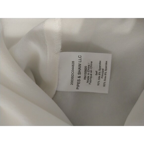 Veronica Beard  Silk Side Bow Tie Ruffled Cream Blouse Size 2 - Picture 8 of 8